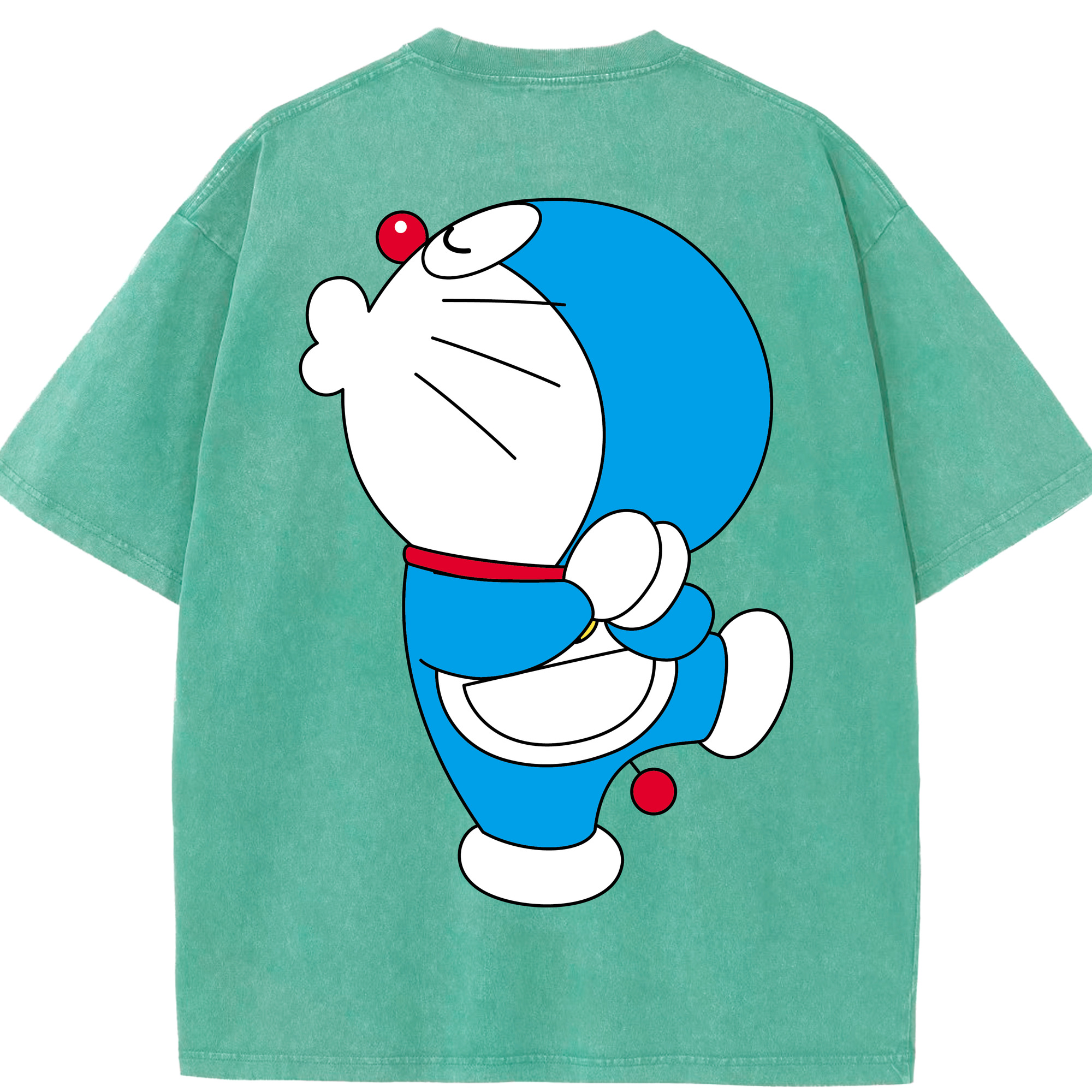 （画像用） ドラえもん Doraemon 綿100% ヴィンテージ風 半袖Tシャツ（背面プリント）